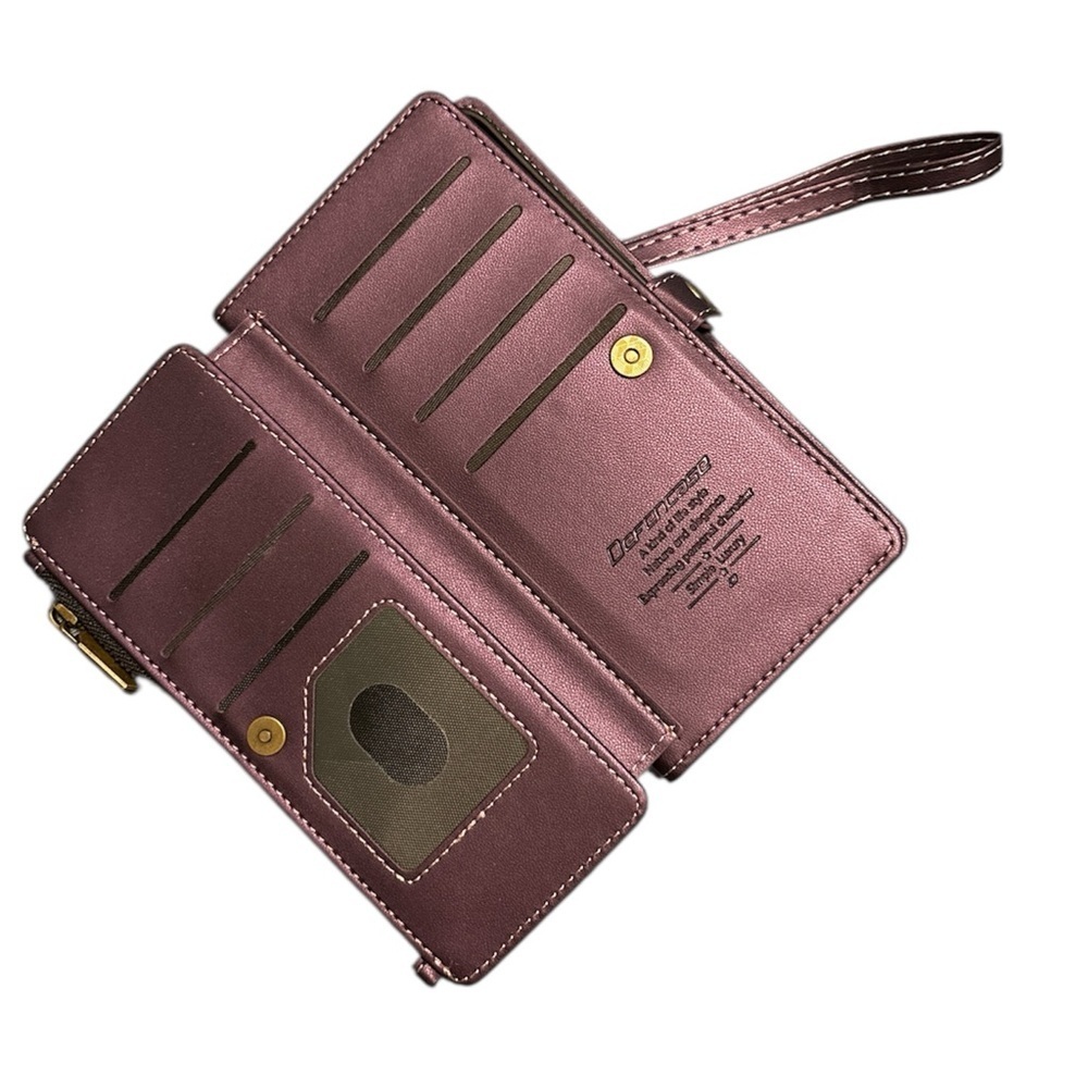 Wallet Phone Case for iPhone 16 Purple RFID Blocking - Picture 4 of 14